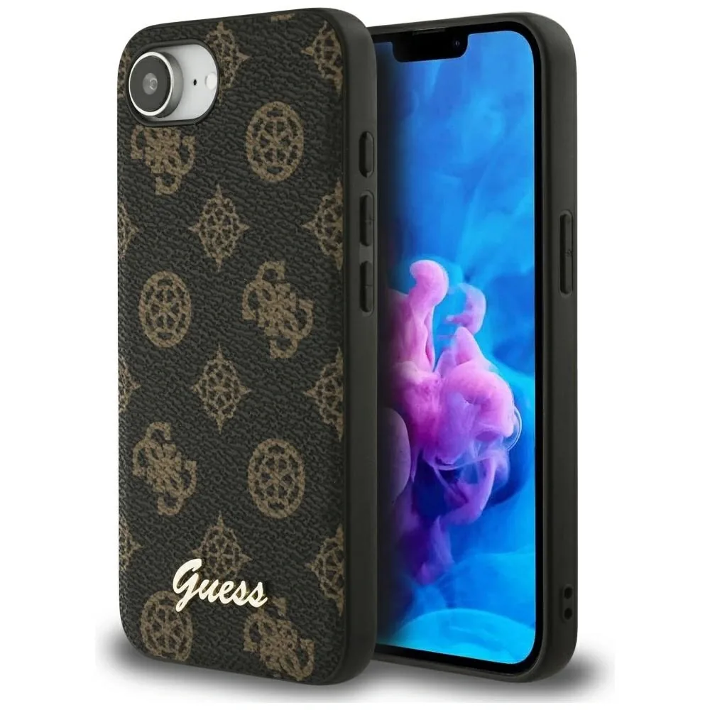 Kryt Guess Peony Script Logo MagSafe Apple iPhone 17e / 16e black