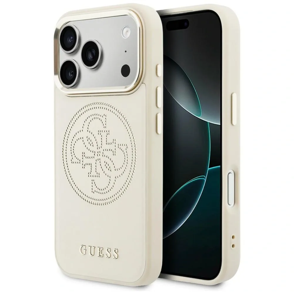 Kryt Guess Perforated 4G MagSafe Apple iPhone 17 Pro Max beige