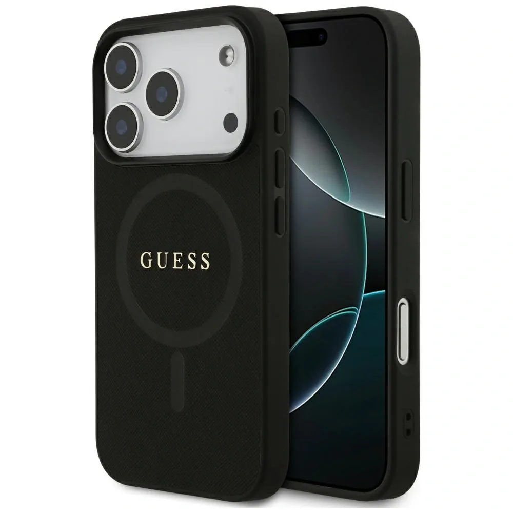 Kryt Guess Saffiano Classic Logo MagSafe Apple iPhone 17 Pro black