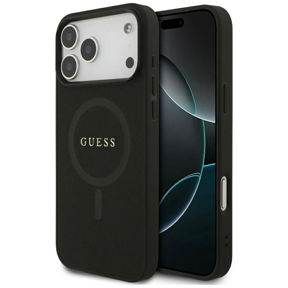 Kryt Guess Saffiano Classic Logo MagSafe Apple iPhone 17 Pro Max black