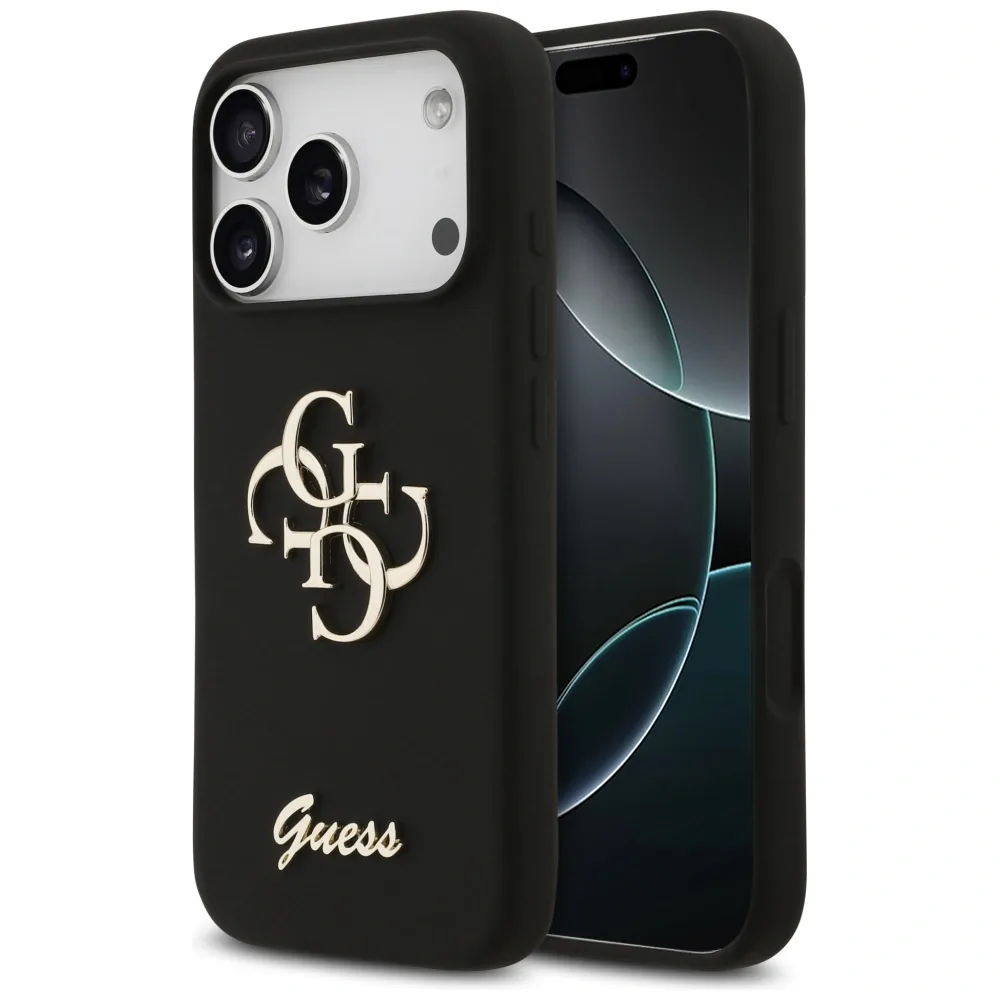 Kryt Guess Silicone Big 4G Script Apple iPhone 17 Pro black