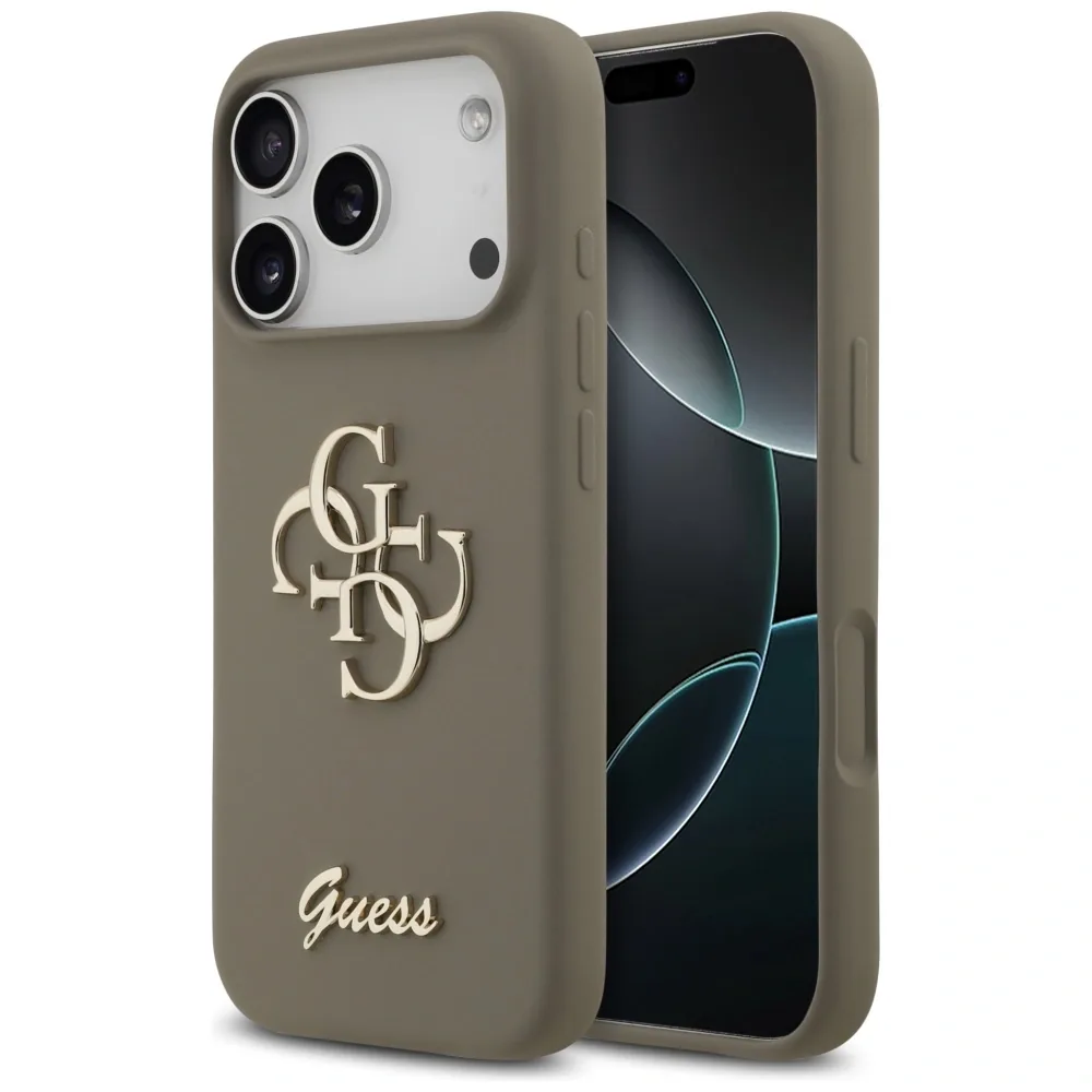 Kryt Guess Silicone Big 4G Script Apple iPhone 17 Pro brown