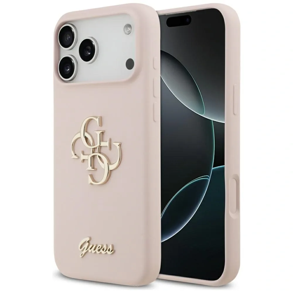 Kryt Guess Silicone Big 4G Script Apple iPhone 17 Pro Max pink