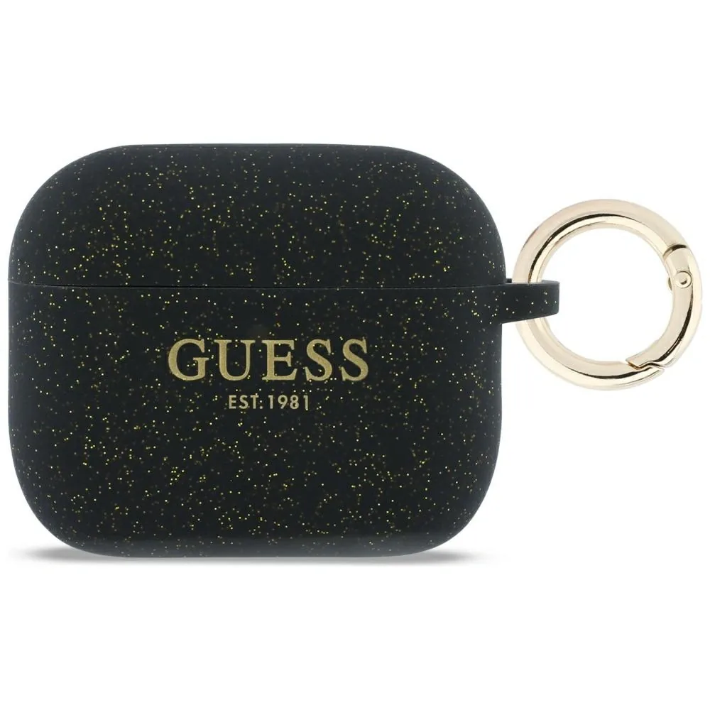 Kryt Guess Silicone Glitter Ring Apple AirPods Pro 3 black
