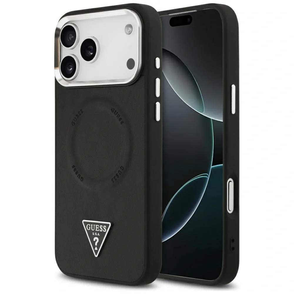 Kryt Guess Triangle Logo MagSafe Apple iPhone 17 Pro black