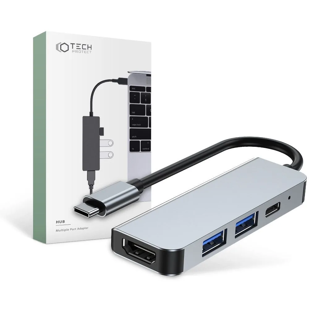 Kryt Hub 4in1 Tech-Protect V2 Gray