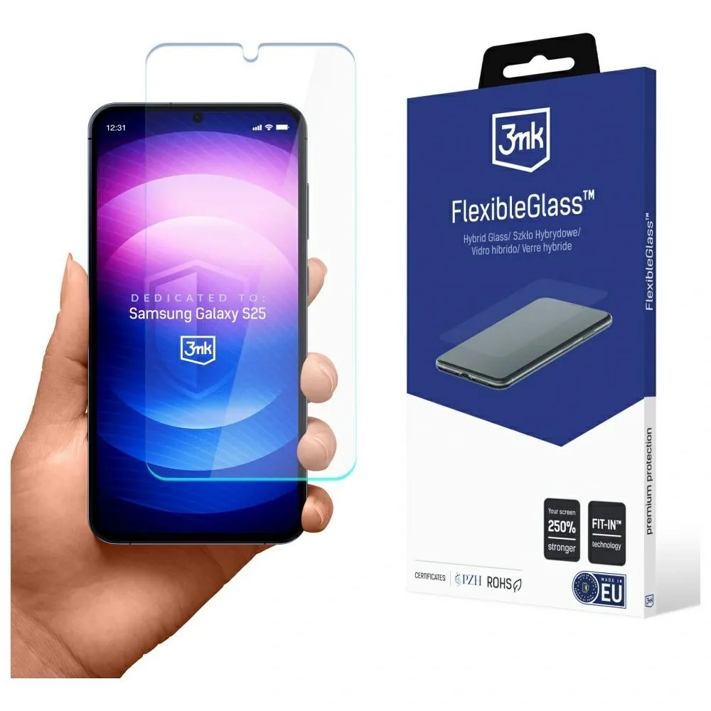 Kryt Hybrid glass 3MK FlexibleGlass for Samsung Galaxy S25