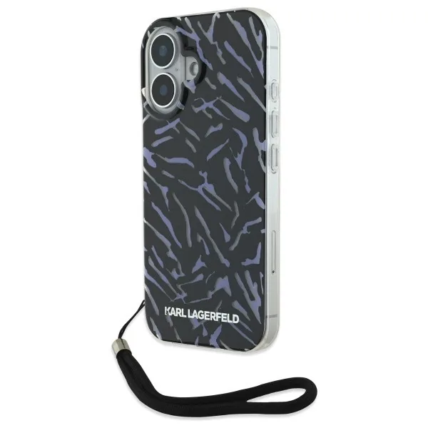 Kryt Karl Lagerfeld Apple iPhone 16 Plus Zebra With Cord purple