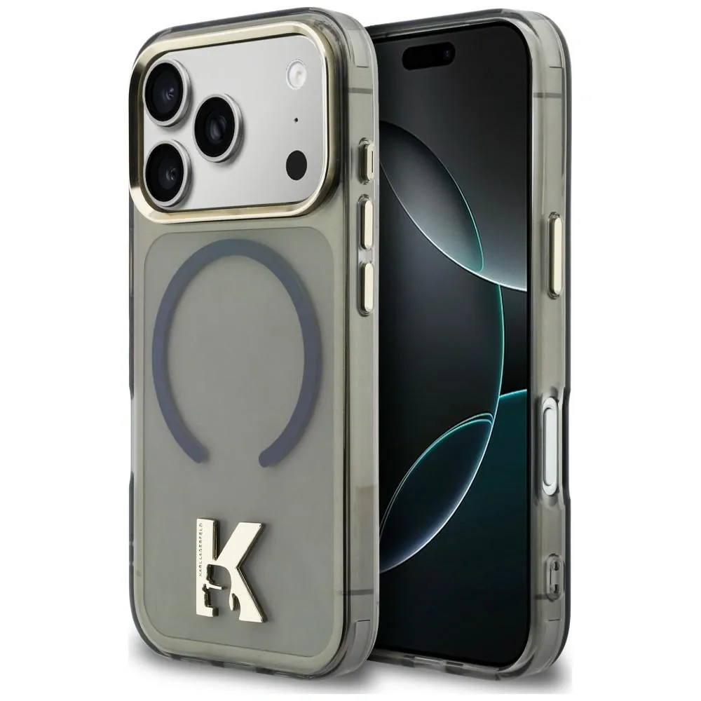 Kryt Karl Lagerfeld IML K Head Logo MagSafe Apple iPhone 17 Pro Max black
