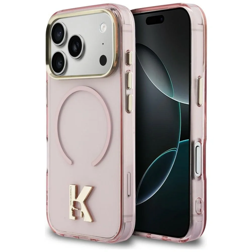 Kryt Karl Lagerfeld IML K Head Logo MagSafe Apple iPhone 17 Pro pink