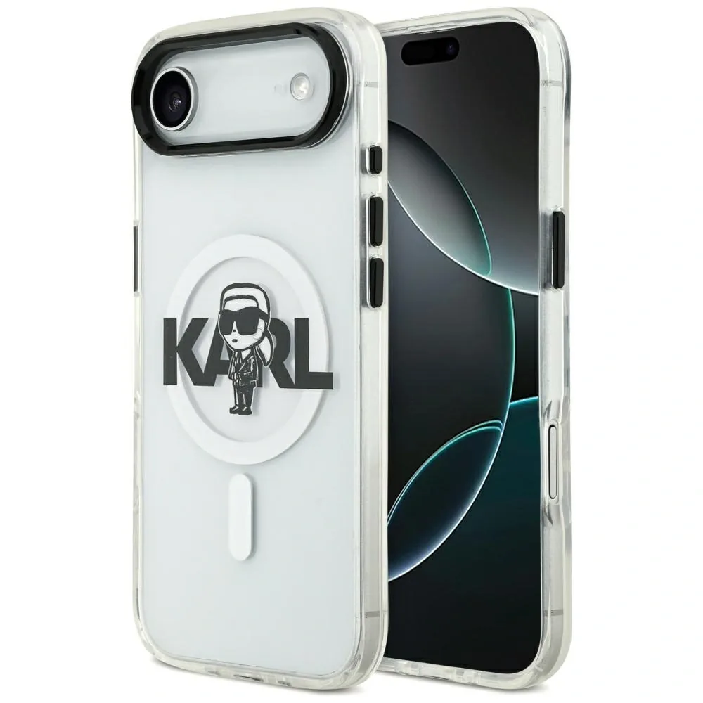 Kryt Karl Lagerfeld IML Karl Sketch Logo MagSafe Apple iPhone Air clear