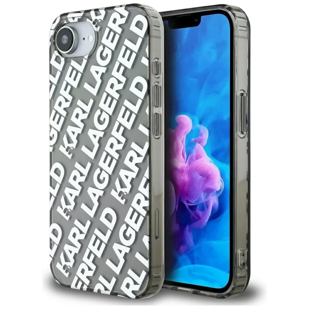 Kryt Karl Lagerfeld IML Repeat Logo Apple iPhone 17e / 16e silver