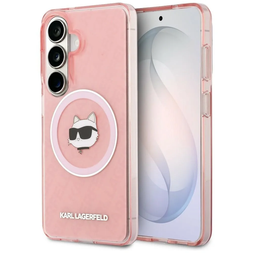 Kryt Karl Lagerfeld IML Repeated Choupette MagSafe Samsung Galaxy S26 Plus pink