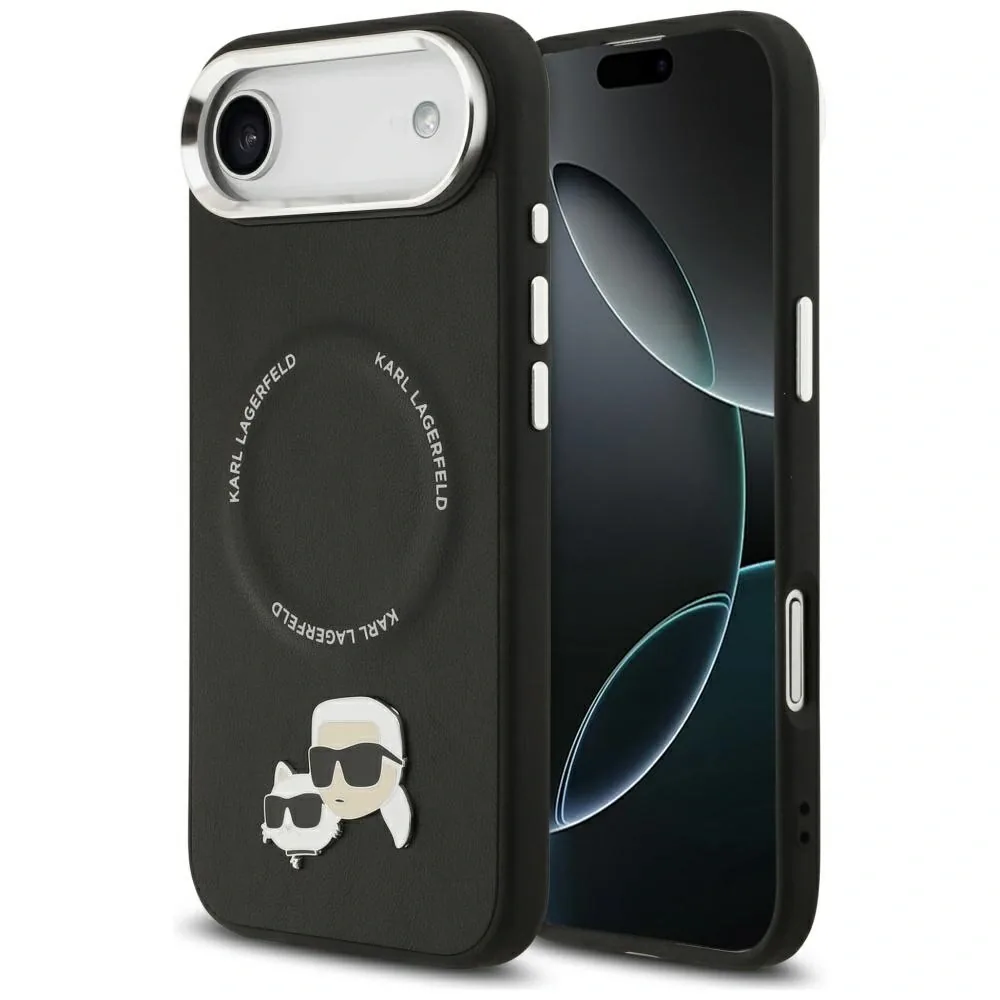 Kryt Karl Lagerfeld Karl & Choupette Pins MagSafe Apple iPhone Air black
