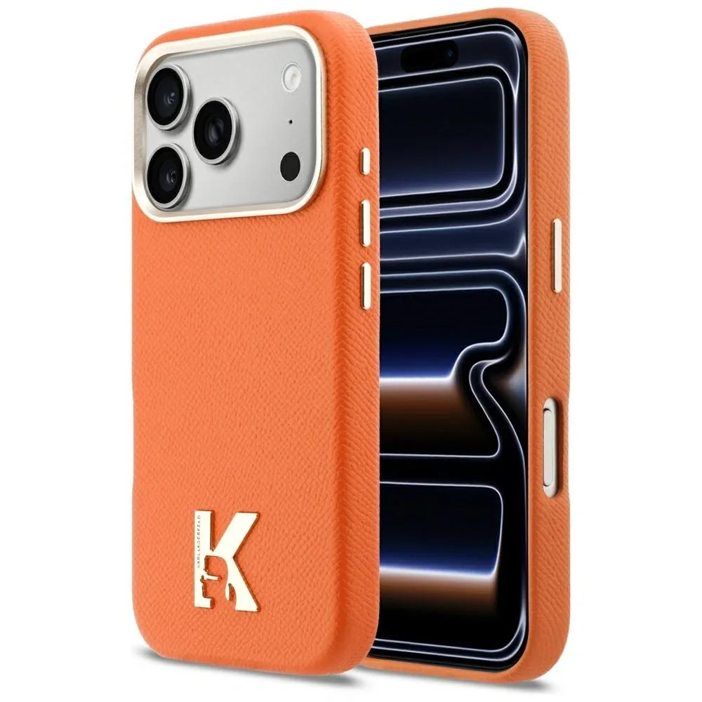 Kryt Karl Lagerfeld Karl Head Logo MagSafe Apple iPhone 17 Pro orange