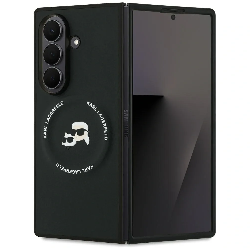 Kryt Karl Lagerfeld Karl&Choupette Logo MagSafe Samsung Galaxy Z Fold7 black