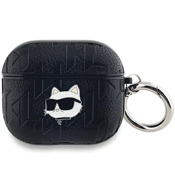Kryt Karl Lagerfeld KLA3PGCHPK Apple AirPods 3 cover Monogram Choupette Head black