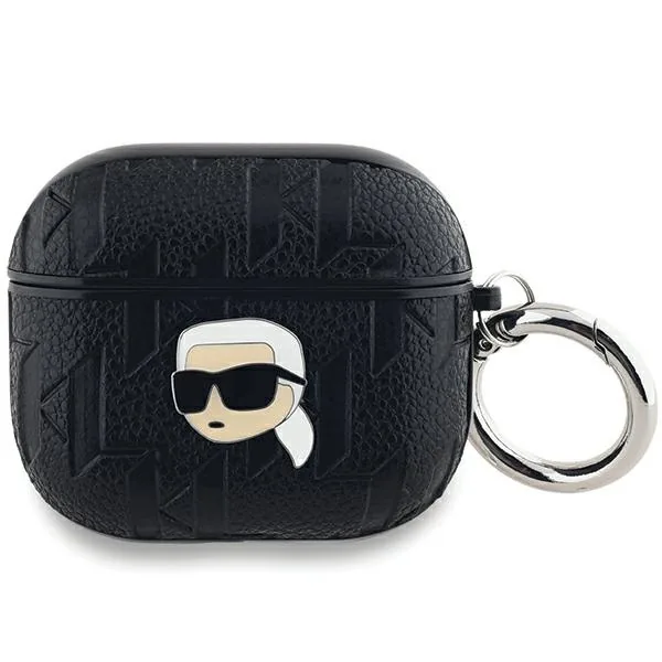 Kryt Karl Lagerfeld KLA3PGKIPK Apple AirPods 3 cover Monogram Karl Head black