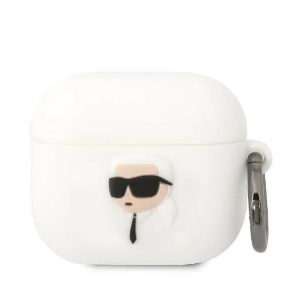 Kryt Karl Lagerfeld KLA3RUNIKH Apple AirPods 3 cover white Silicone Karl Head 3D