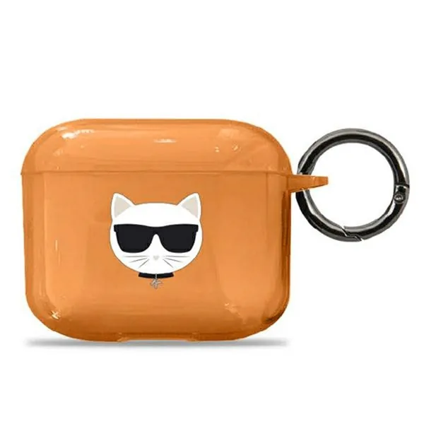 Kryt Karl Lagerfeld KLA3UCHFO Apple AirPods 3 cover orange Choupette