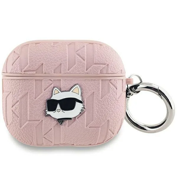 Kryt Karl Lagerfeld KLAP2PGCHPP Apple AirPods Pro (2 gen) cover Monogram Choupette Head pink