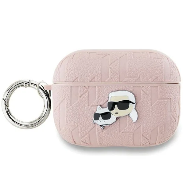 Kryt Karl Lagerfeld KLAP2PGKCPP Apple AirPods Pro (2 gen) cover Monogram Karl & Choupette Head pink