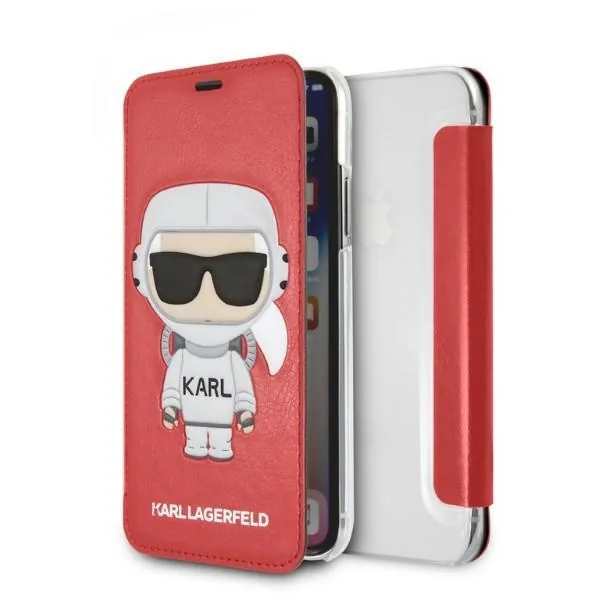Kryt Karl Lagerfeld KLFLBKPXKSCORE Apple iPhone XS/X bookcase red Karl Space Cosmonaut