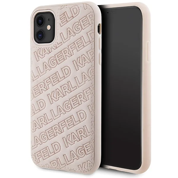 Kryt Karl Lagerfeld KLHCN61PQKPMP Apple iPhone XR / 11 hardcase Quilted K Pattern pink