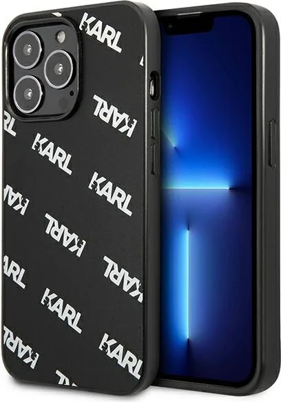 Kryt Karl Lagerfeld KLHCP13LPULMBK3 Apple iPhone 13 Pro hardcase black Allover