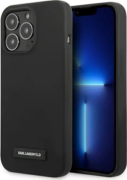 Kryt Karl Lagerfeld KLHCP13LSLMP1K Apple iPhone 13 Pro hardcase black Silicone Plaque