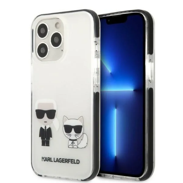 Kryt Karl Lagerfeld KLHCP13LTPEKCW Apple iPhone 13 Pro hardcase white Karl&Choupette
