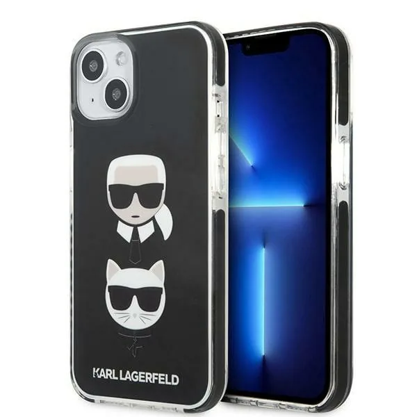 Kryt Karl Lagerfeld KLHCP13MTPE2TK Apple iPhone 13 hardcase black Karl&Choupette Head