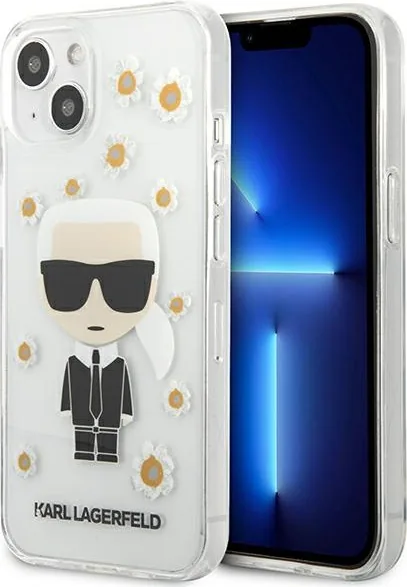 Kryt Karl Lagerfeld KLHCP13SHFLT Apple iPhone 13 mini transparent Flower Ikonik Karl
