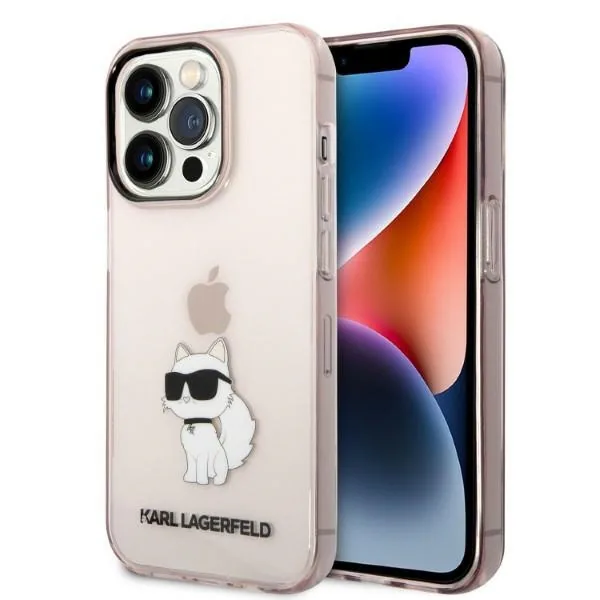 Kryt Karl Lagerfeld KLHCP14LHNCHTCP Apple iPhone 14 Pro pink hardcase Ikonik Choupette