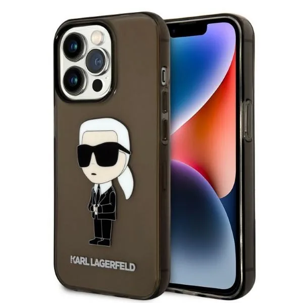 Kryt Karl Lagerfeld KLHCP14LHNIKTCK Apple iPhone 14 Pro black hardcase Ikonik Karl Lagerfeld
