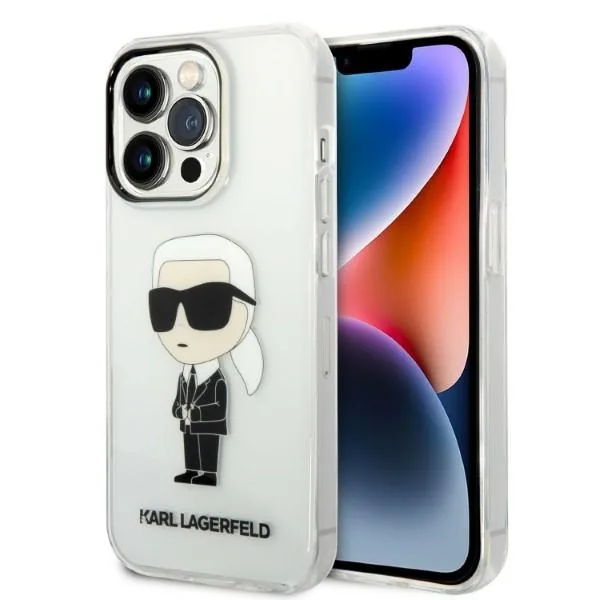 Kryt Karl Lagerfeld KLHCP14LHNIKTCT Apple iPhone 14 Pro transparent hardcase IML NFT Ikonik