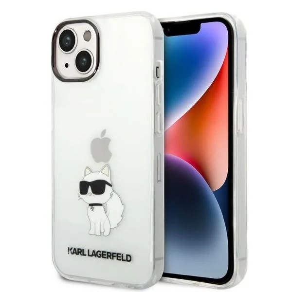 Kryt Karl Lagerfeld KLHCP14MHNCHTCT Apple iPhone 14 Plus / 15 Plus transparent hardcase IML NFT Choupette