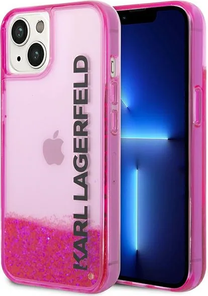 Kryt Karl Lagerfeld KLHCP14MLCKVF Apple iPhone 14 Plus / 15 Plus pink hardcase Liquid Glitter Elong