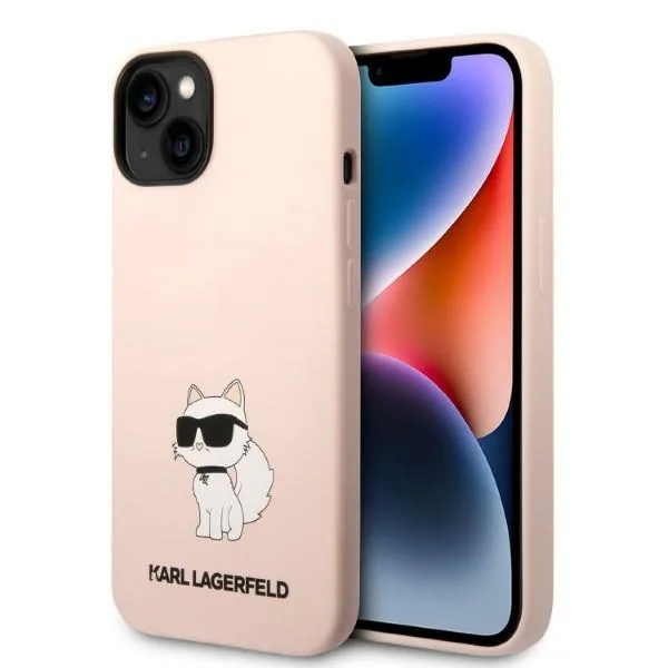 Kryt Karl Lagerfeld KLHCP14MSNCHBCP Apple iPhone 14 Plus / 15 Plus hardcase pink Silicone Choupette