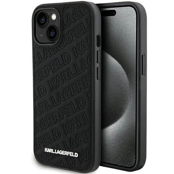 Kryt Karl Lagerfeld KLHCP15SPQKPMK iPhone 15 barva černá hardcase Quilted K Pattern