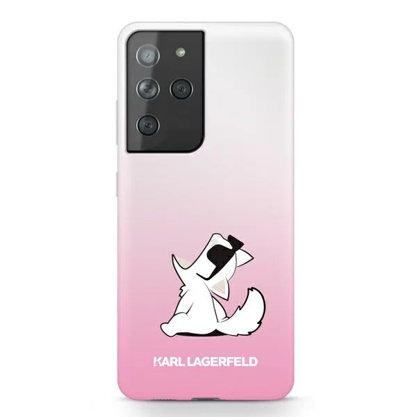 Kryt Karl Lagerfeld KLHCS21LCFNRCPI Samsung Galaxy S21 Ultra hardcase pink Choupette Fun