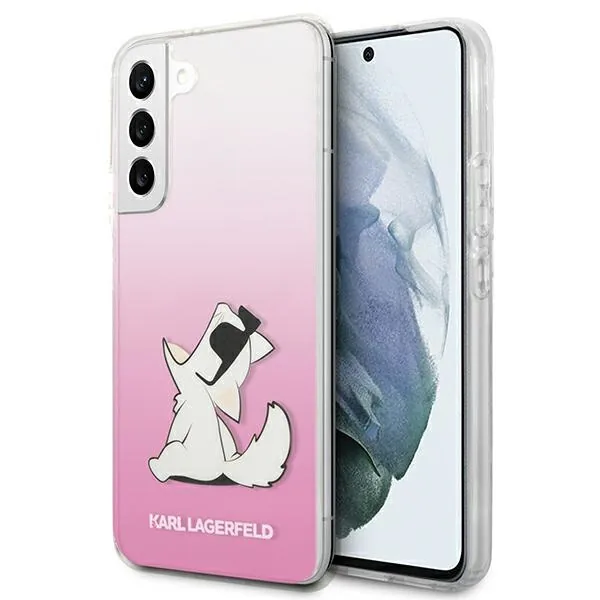 Kryt Karl Lagerfeld KLHCS22MCFNRCPI Samsung Galaxy S22+ Plus hardcase pink Choupette Eat