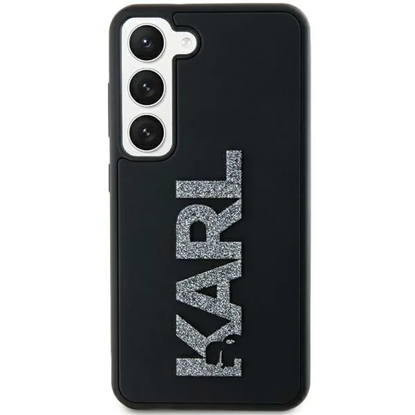 Kryt Karl Lagerfeld KLHCS23L3DMBKCK Samsung Galaxy S23 Ultra hardcase 3D Rubber Glitter Logo black