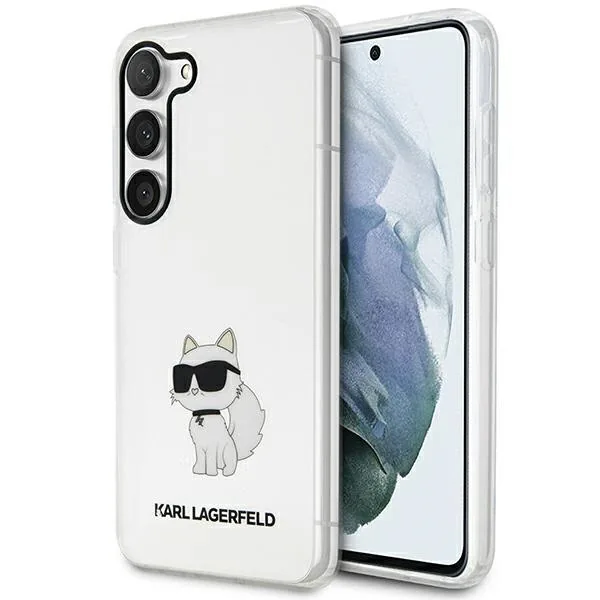 Kryt Karl Lagerfeld KLHCS23MHNCHTCT Samsung Galaxy S23+ Plus transparent hardcase Ikonik Choupette