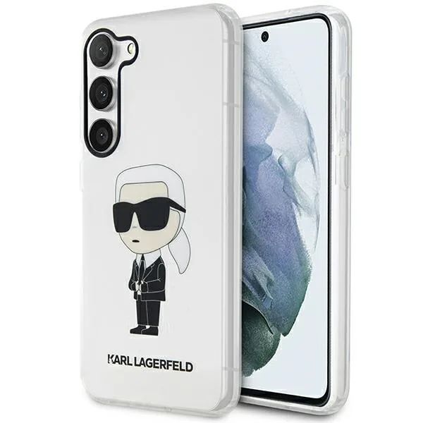 Kryt Karl Lagerfeld KLHCS23MHNIKTCT Samsung Galaxy S23+ Plus transparent hardcase Ikonik Karl Lagerfeld