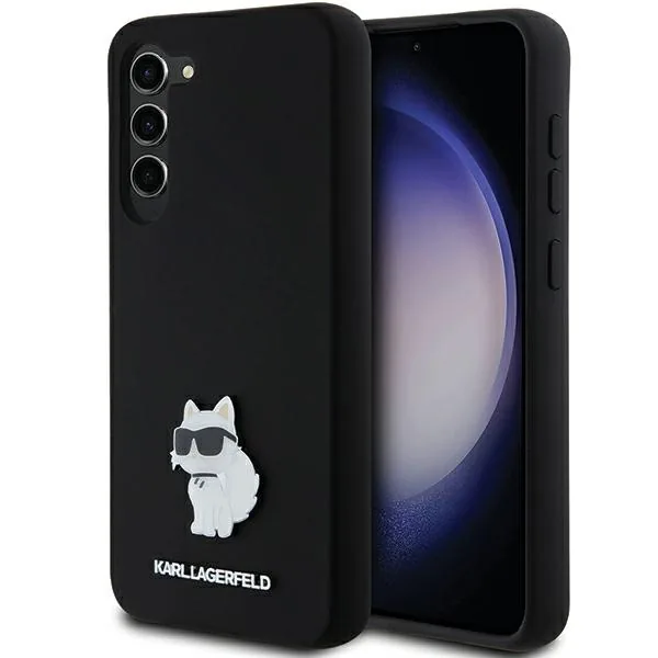 Kryt Karl Lagerfeld KLHCS23MSMHCNPK Samsung Galaxy S23+ Plus hardcase Silicone Choupette Metal Pin black