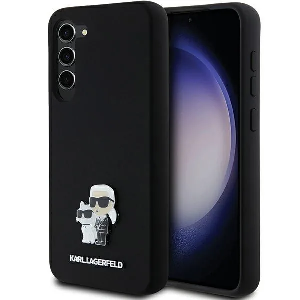 Kryt Karl Lagerfeld KLHCS23MSMHKCNPK Samsung Galaxy S23+ Plus hardcase Silicone Karl&Choupette Metal Pin black
