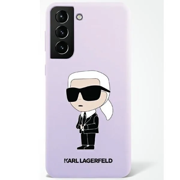 Kryt Karl Lagerfeld KLHCS23MSNIKBCU Samsung Galaxy S23+ Plus hardcase purple Silicone Ikonik