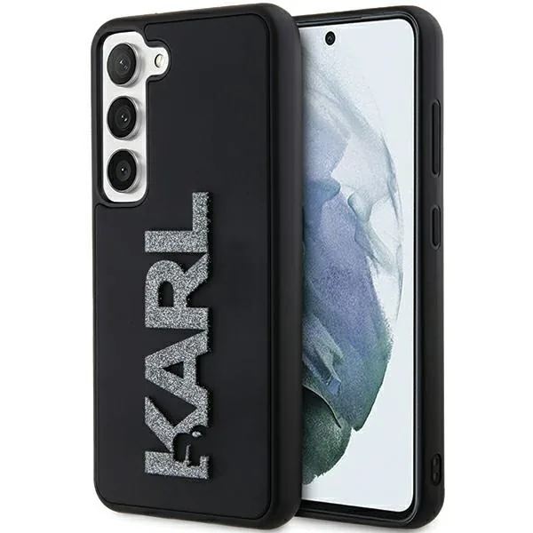 Kryt Karl Lagerfeld KLHCS23S3DMBKCK Samsung Galaxy S23 hardcase 3D Rubber Glitter Logo black