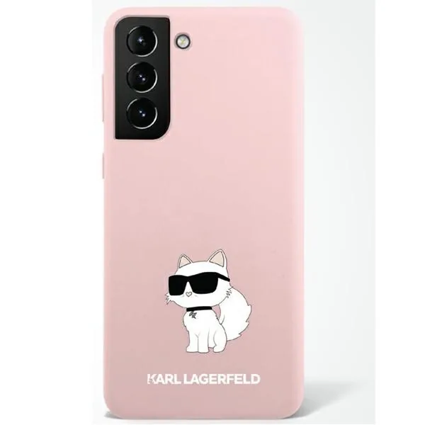 Kryt Karl Lagerfeld KLHCS23SSNCHBCP Samsung Galaxy S23 hardcase pink Silicone Choupette